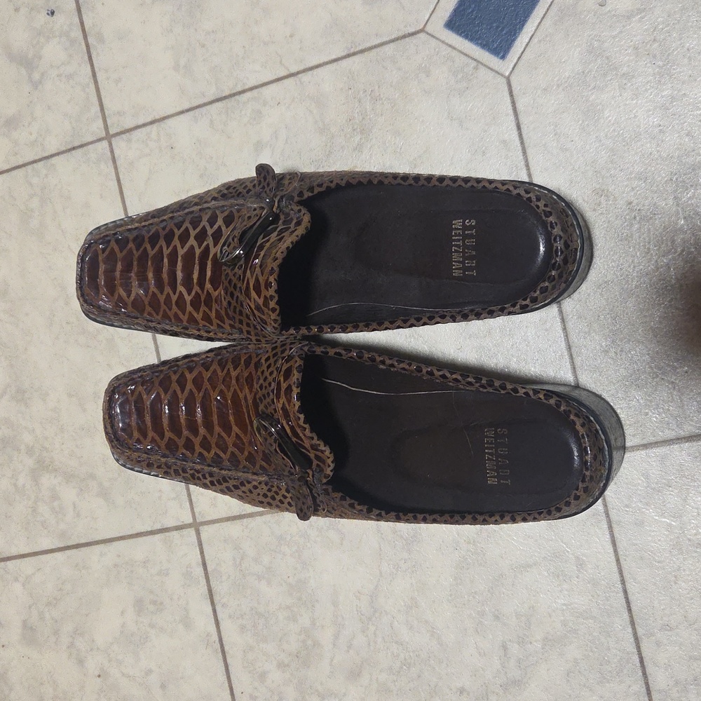 Stuart Weitzman brown slip on shoes size 10N - Picture 2 of 11